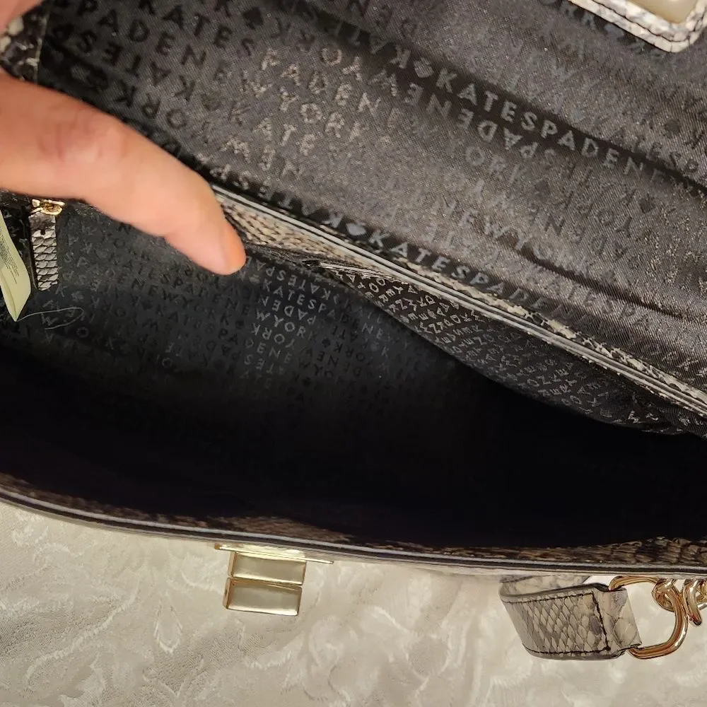 Kate Spade shoulder bag, snake skin design